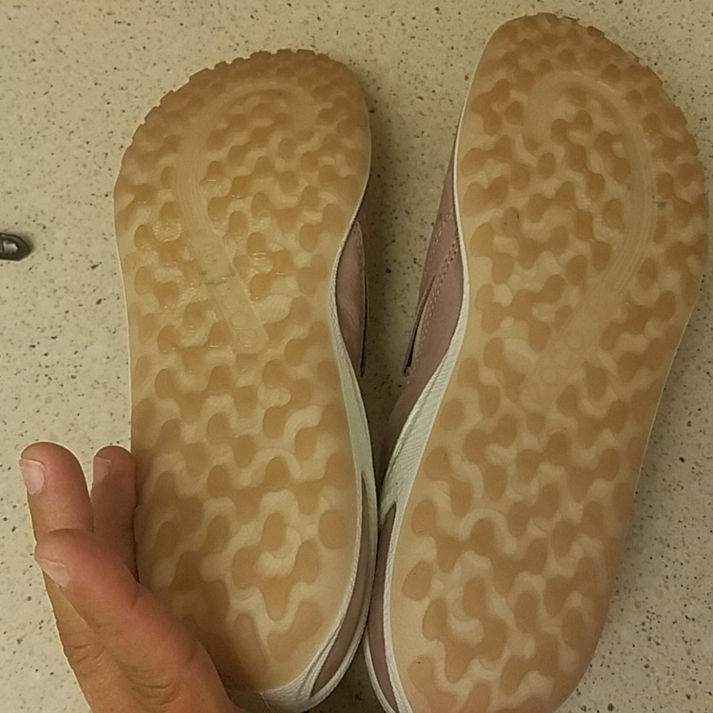 Ecco Slip-On Sneakers in Dusty Rose and White - Picture 13 of 15